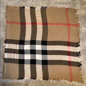 Burberry Check Merino Wool Scarf